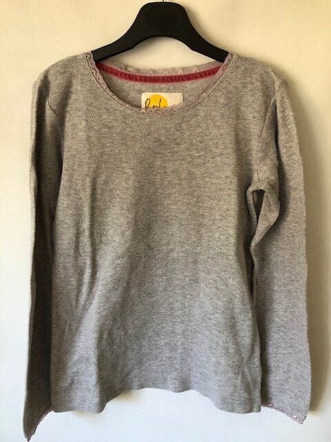 SP1271 - Boden long sleeve pointelle top - age 11-12
