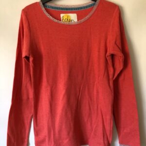 SP1272 - Boden long sleeve pointelle top - age 11-12