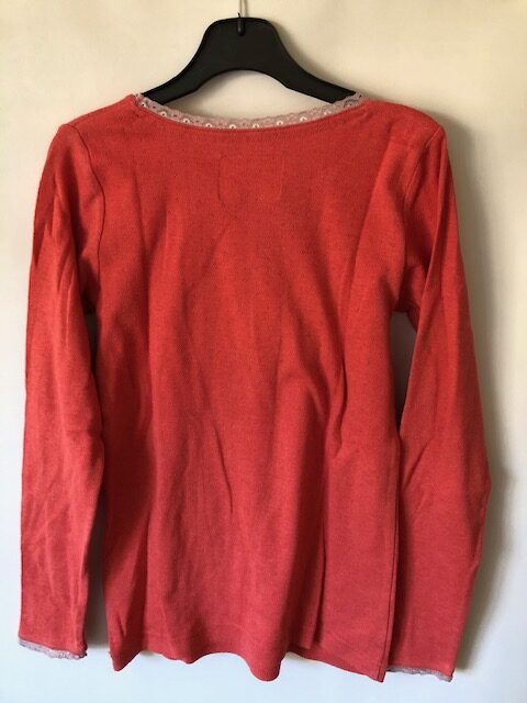 SP1272 - Boden long sleeve pointelle top - age 11-12 - Image 3
