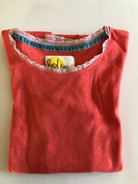 SP1272 - Boden long sleeve pointelle top - age 11-12 - Image 4
