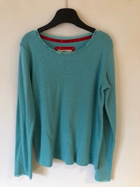 SP377 - Boden long sleeve pointelle top - age 9-10