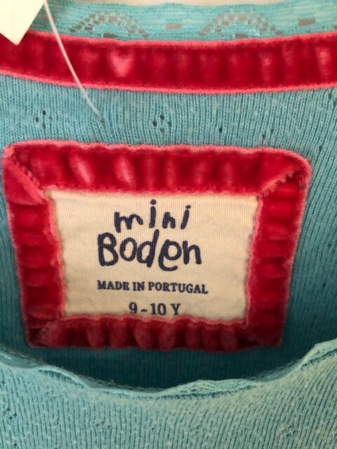 SP377 - Boden long sleeve pointelle top - age 9-10 - Image 2