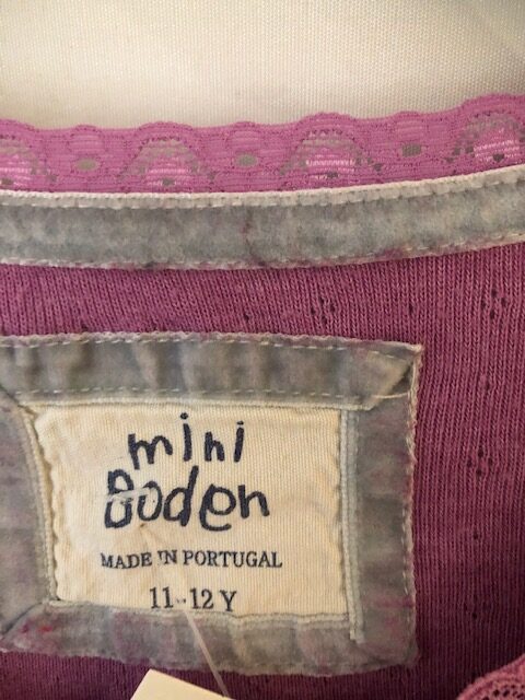 SP603 - Boden long sleeve pointelle top - age 11-12 - Image 2