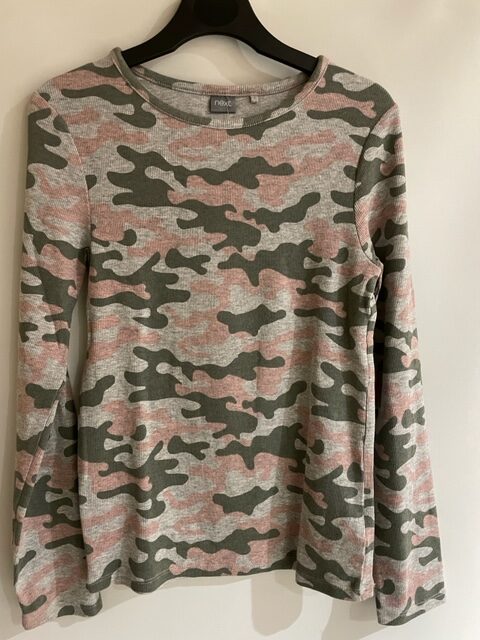 SP1523 - Next grey camoflage long sleeve top - age 11