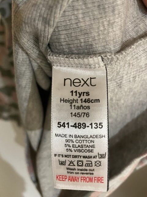 SP1523 - Next grey camoflage long sleeve top - age 11 - Image 4
