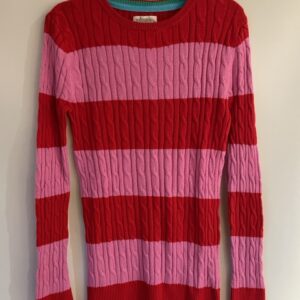SP584 - Johnnie B red/pink stripe jumper - age 11-12